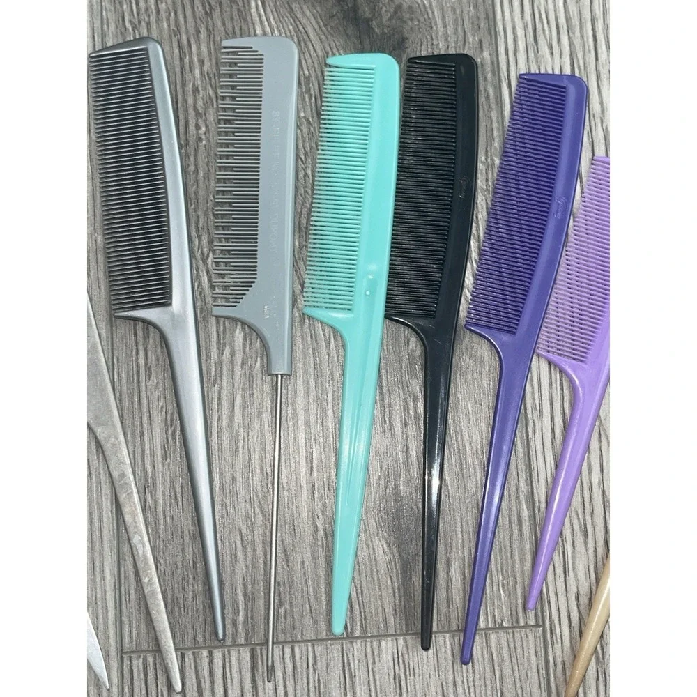 Vintage Rat Tail Combs Bundle Of 11 Combs Metal & Plastic -‎ Please Read